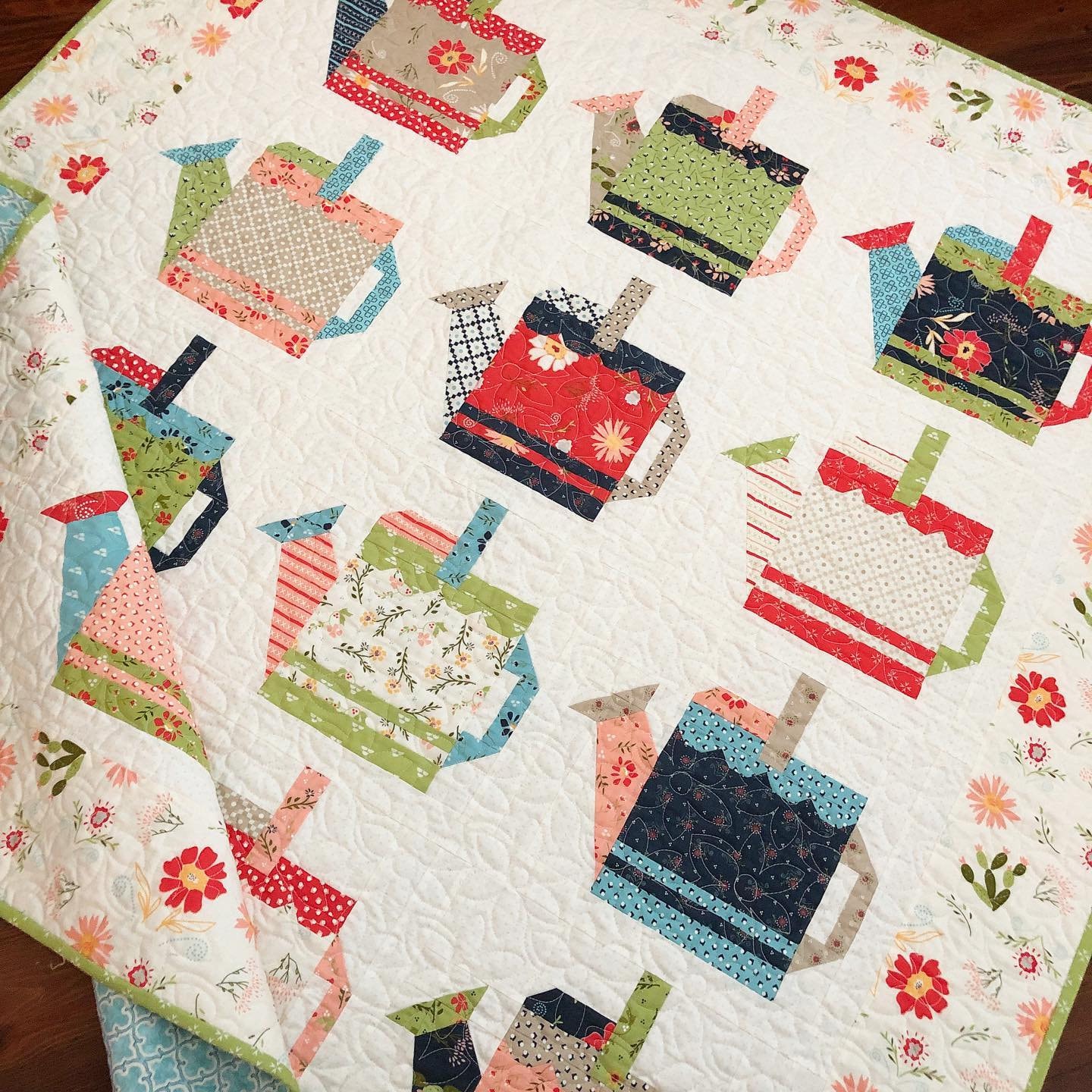 Watering Cans Quilt Pattern PDF the Pattern Basket Etsy
