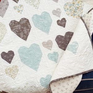 Love Story Heart Quilt Pattern PDF The Pattern Basket image 1