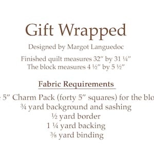 Gift Wrapped PDF Quilt Pattern the Pattern Basket - Etsy