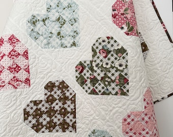 Double Date | Heart Quilt Pattern | PDF The Pattern Basket