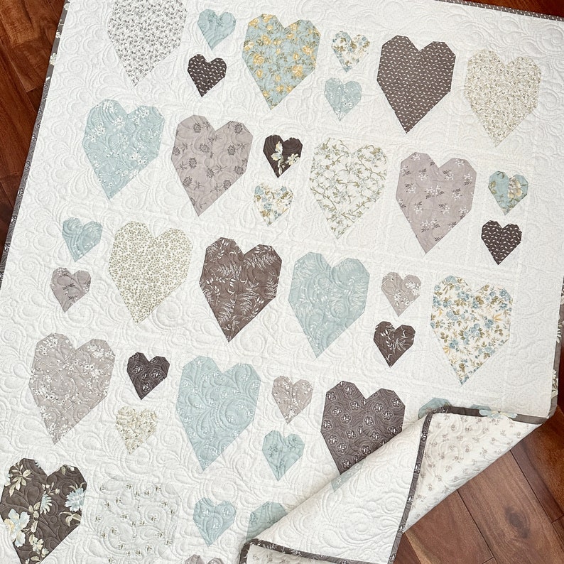 Love Story Heart Quilt Pattern PDF The Pattern Basket image 4