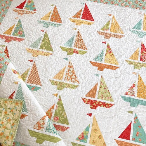 Boat Day Quilt Pattern PDF the Pattern Basket Etsy