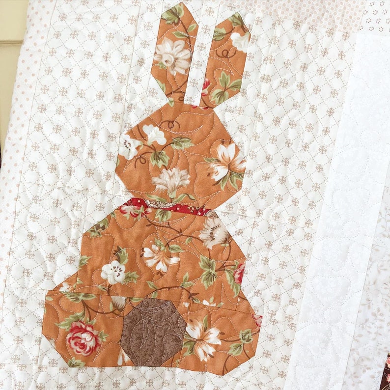 Bunny Rabbit Quilt Pattern Country Bunnies Quilt Pattern PDF The Pattern Basket Margot Languedoc Designs image 5