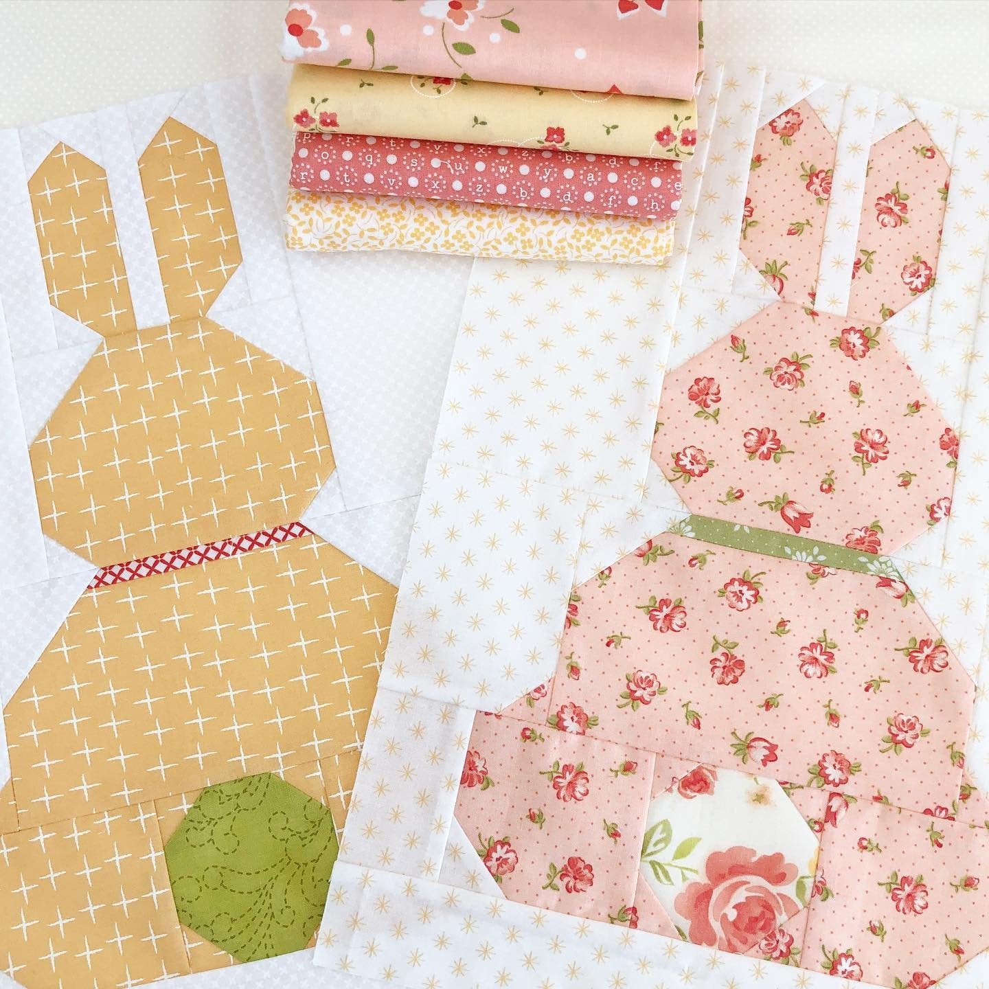 Country Bunnies Quilt Pattern PDF The Pattern Basket Etsy