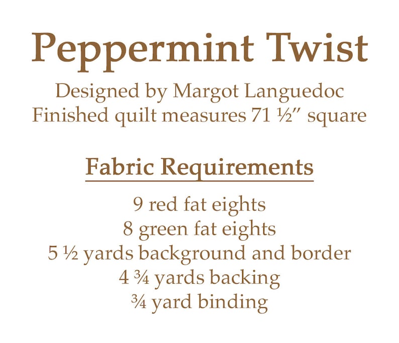 Peppermint Twist Quilt Pattern PDF the Pattern Basket - Etsy