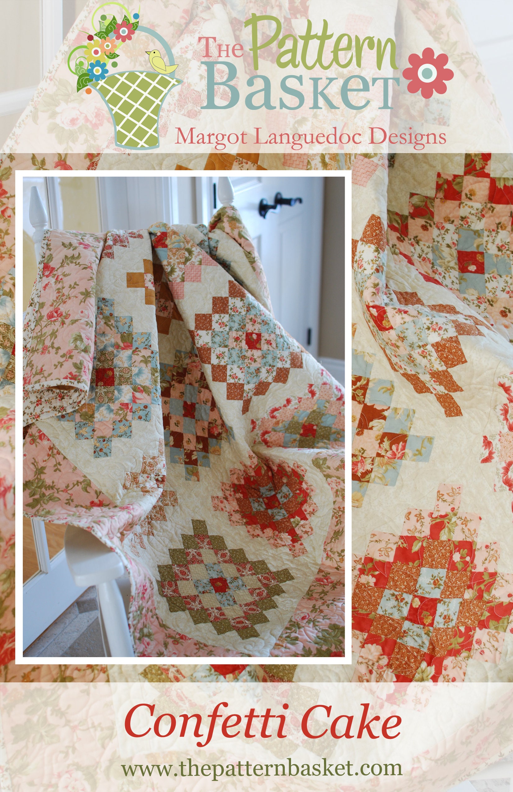 Confetti Cake PDF Quilt Pattern the Pattern Basket Etsy