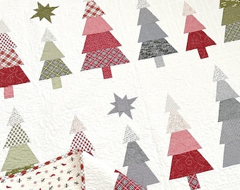 In the Pines | Winter Tree Quilt | PDF Quilt Pattern | The Pattern Basket