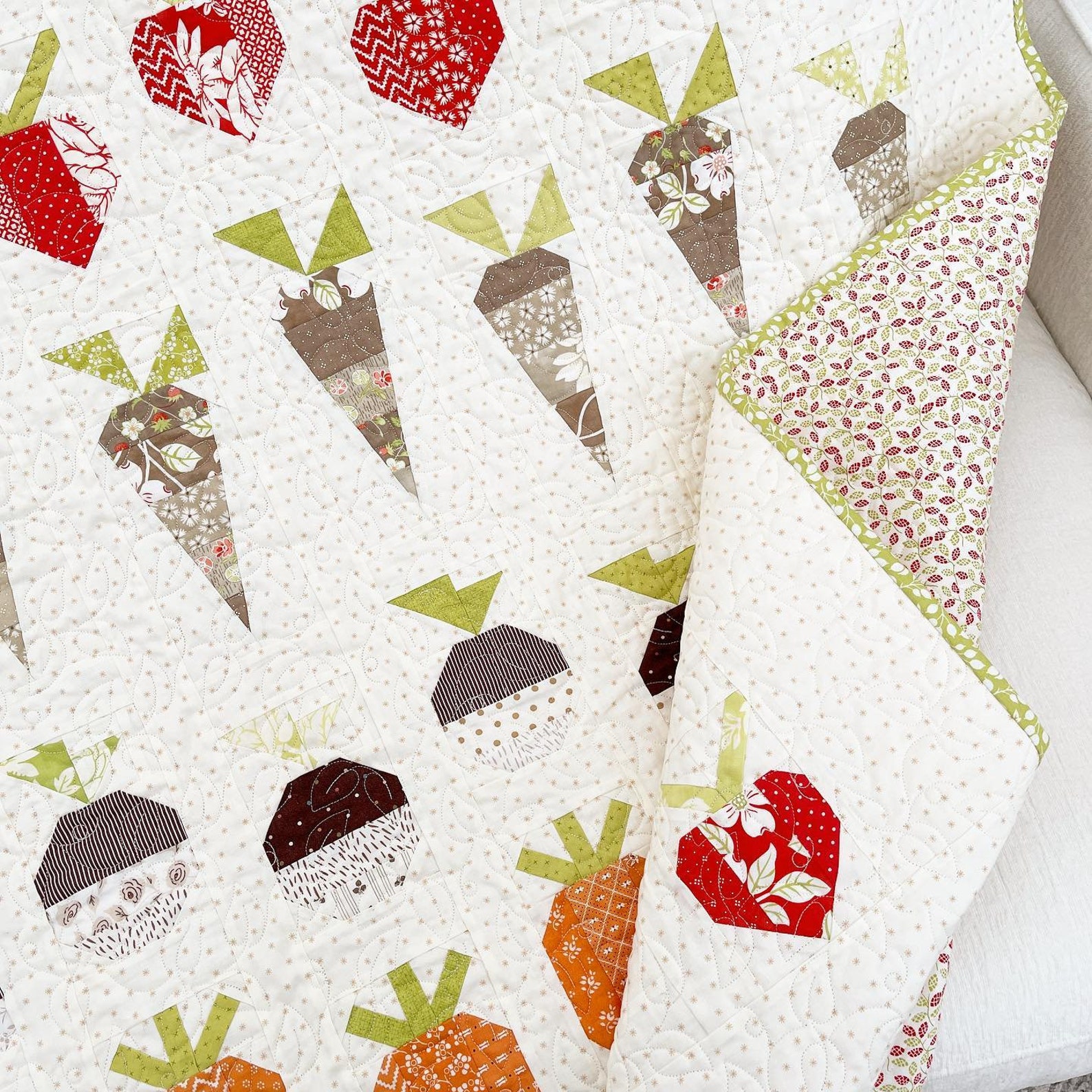 Veggie Garden Quilt Pattern PDF the Pattern Basket Etsy