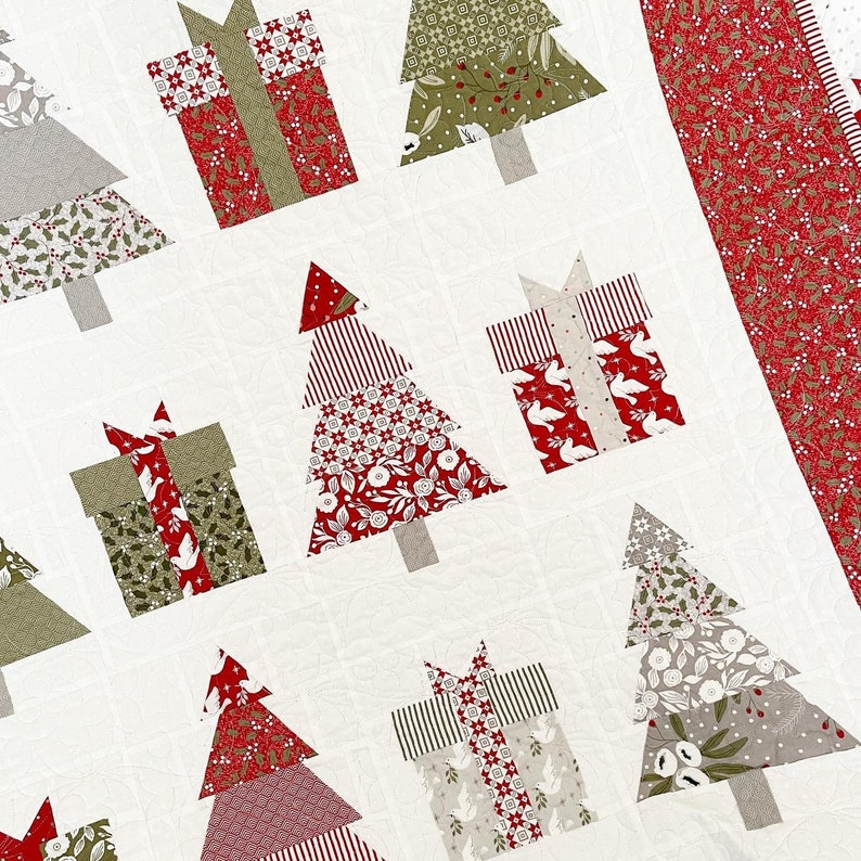 Padrão de colcha Árvores de Natal e Presentes | Desejos de Natal | PDF | The Pattern Basket | Margot Languedoc Designs