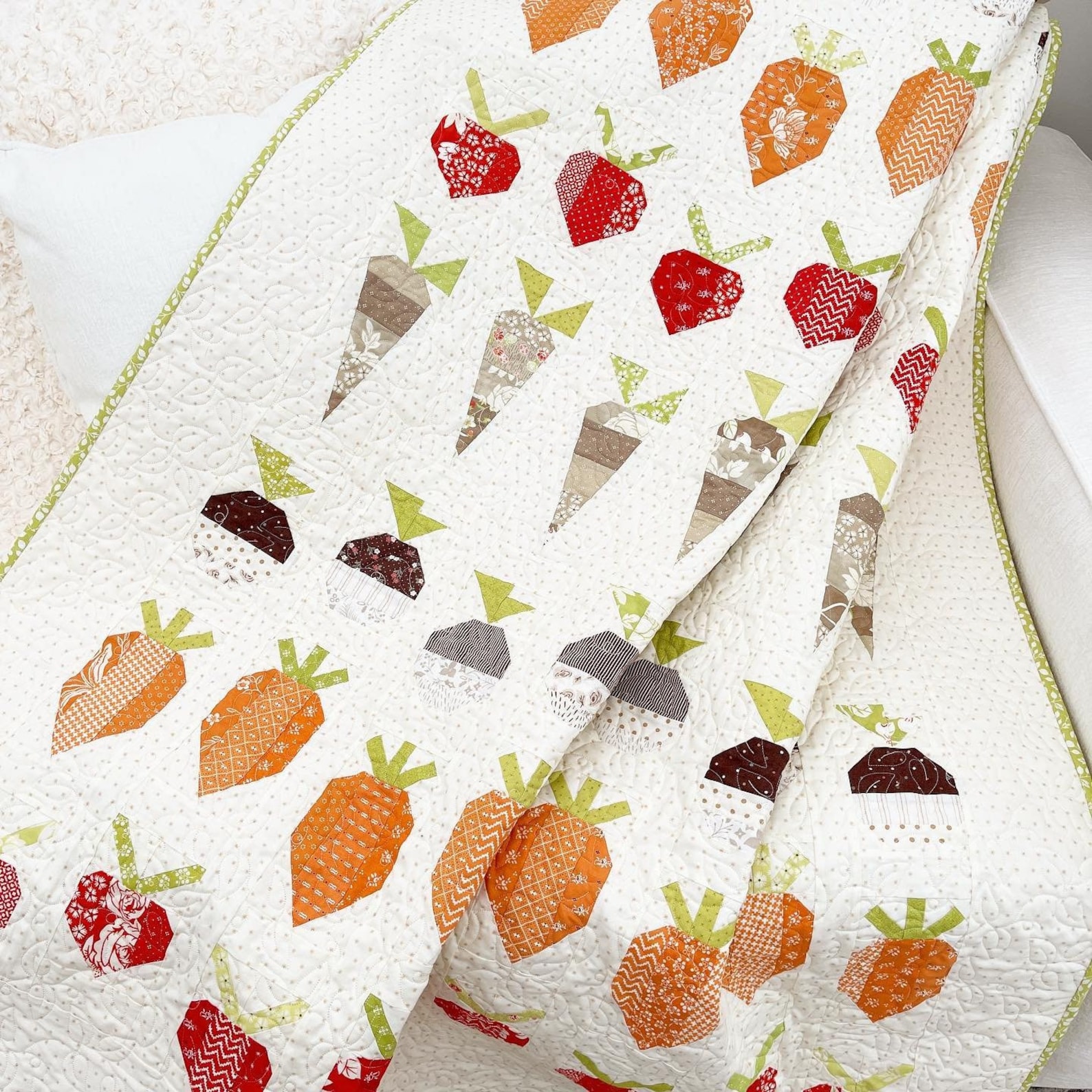 Veggie Garden Quilt Pattern PDF the Pattern Basket Etsy