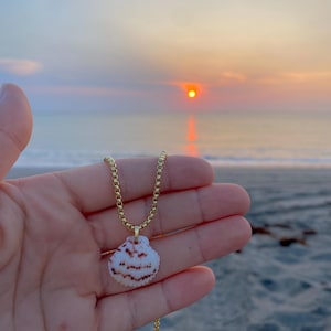 Gold Shell Necklace | Handpicked South Florida Shell, Gold Plated, Waterproof Beach Jewelry, seashell necklace, pendant necklace, seashells