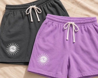 Sonne und Welle Strand Shorts Sweat Shorts | Surf Grafik