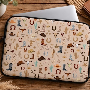 Västerländsk laptopfodral, Cowgirl-cowboystövlar och kaktusmönster