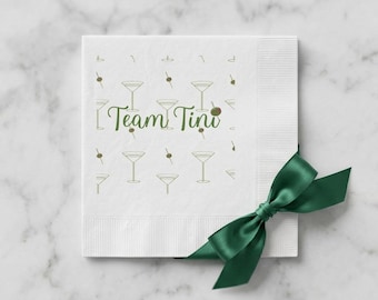Team Tini Servetter | Pappersservetter med mönster för cocktailmartini