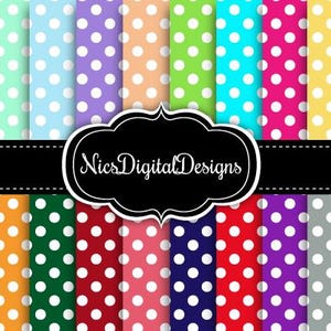 Basic Polka Dots in Seasonal Colours for Commercial Use (1D no 2)