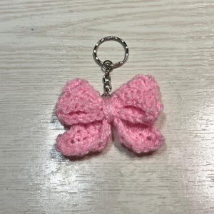 Crochet Bow Keychain
