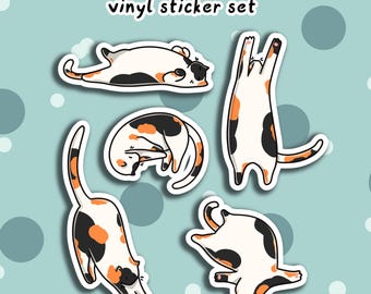 Cosy Cats Sticker Set: Water Resistant Vinyl Decal