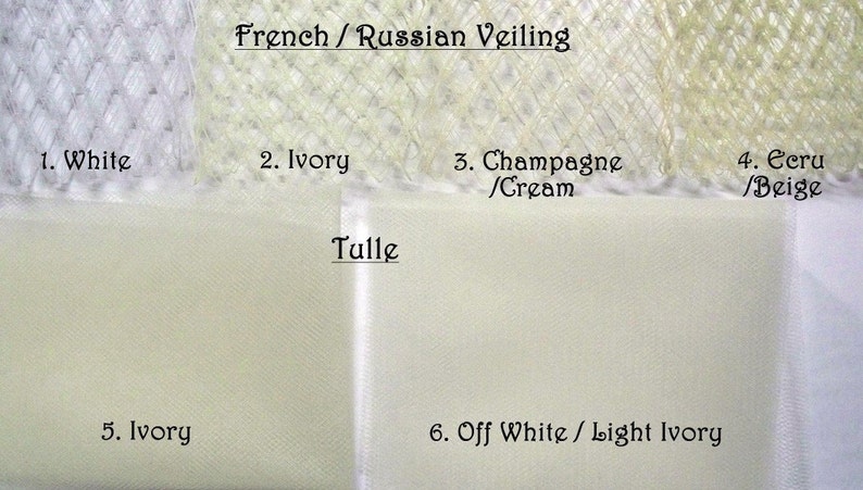 Ready Made Birdcage Wedding Veil Champagne French Bandeau 9in