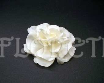 Bridal Ivory Magnolia Wedding Veil Floral Hair Accessory Pin-up Handmade Silk Flower Abstract-Impressionist LaLuna, Bridesmaid Gifft