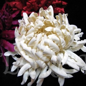 Ivory Large Chrysanthemum Bridal Headwear Wedding Dress Pin Accessory