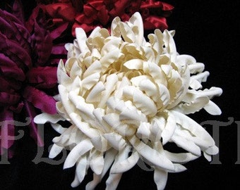 Ivory Large Chrysanthemum Bridal Headwear Wedding Dress Pin Accessory