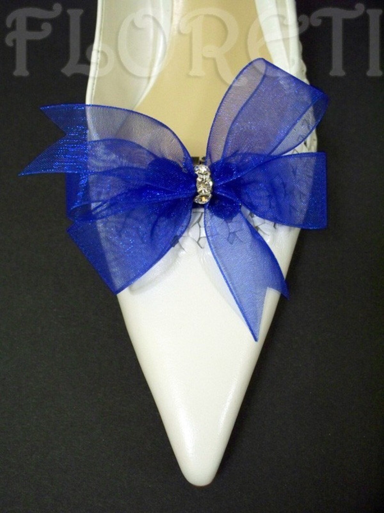 Something Blue Bridal Shoe Clips Organdy Bow Sheer Accessories Etsy