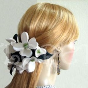White Dogwood Bridal Silk Hair Flower Accessory Barrette