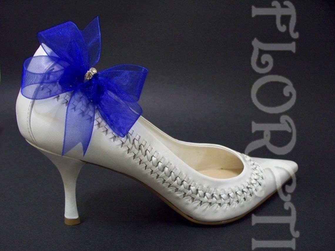 Something Blue Bridal Shoe Clips Organdy Bow Sheer Accessories Etsy