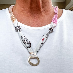 Braided Bandana Scarf Necklace: Boho Whimsical Accessory