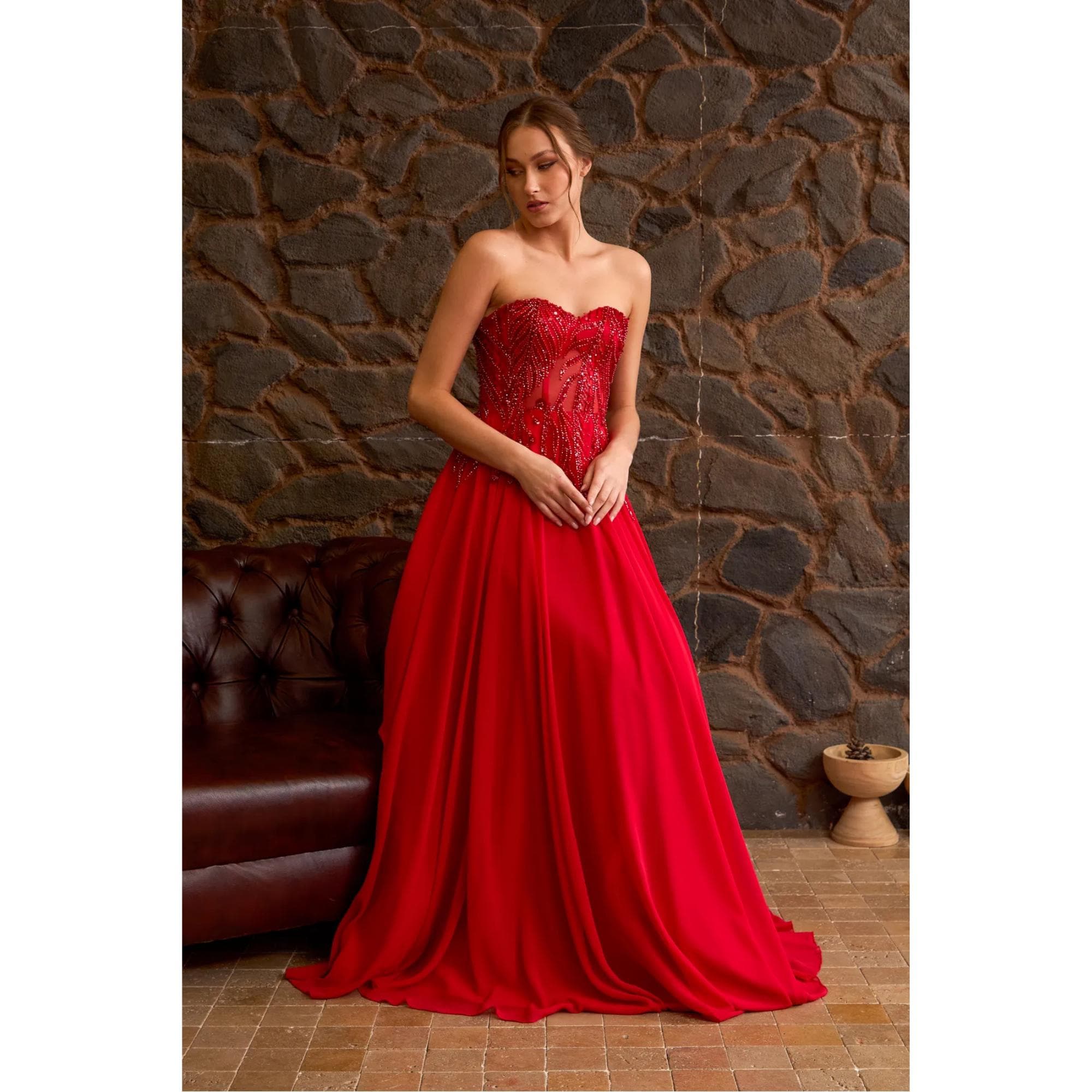 red strapless bridesmaid dress Chiffon With Beaded Cape 98 cm (37.8 The Festival Edit North Woods Inn Garlic Color:Royal Blue/Gold
