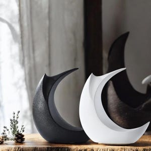 Crescent Moon Vase: Handmade Ceramic Lunar Decor