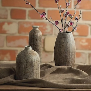 Handmade Wabi Sabi Ceramic Vase | Rustic Japanese Home Decor