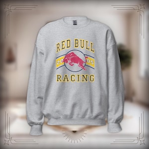 Red Bull F1 Team Varsity Sweatshirt - Vintage-Inspired Formula 1 Racing Jumper - Retro Motorsport Fan Apparel - Unisex F1 Team Merch