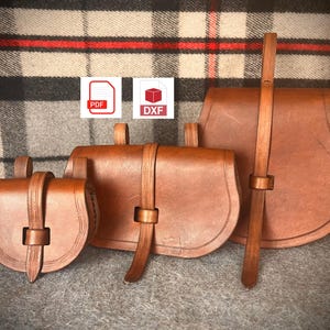 Viking satchels patterns bundle (Mini, medium and large) (PDF, DXF)
