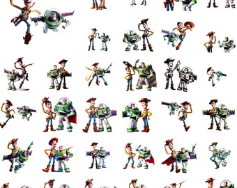 Paquete PNG de Woody y Buzz: Clipart de Toy Story (Descarga digital)