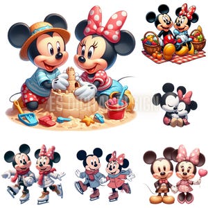 Lot Minnie et Mickey png, t-shirt Mickey et Minnie Mouse, mug, chapeau, clipart Mickey et Minnie, cadeaux design haute qualité Disney