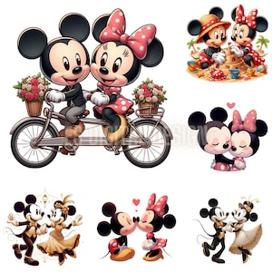 Lot Minnie et Mickey png, t-shirt Mickey et Minnie Mouse, mug, chapeau, clipart Mickey et Minnie, cadeaux design haute qualité Disney
