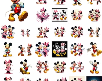Minie and Mickey Bundle Png, Mickey Mouse PNG, Minnie Mouse PNG, Christmas PNG, Mickey and Minnie Love Clipart, Valentine Bundle, gift
