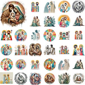 Mary and Baby Jesus Nativity Png Bundle, Jesus Nativity Png, Baby Jesus Png, Mary and Jesus Valentine&#39;s Day, Christian Png, Starter Gifts