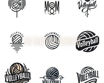 Paquete de imágenes prediseñadas de voleibol: Mom Era, envoltura para vaso (descarga digital)