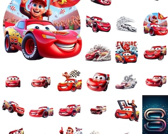 Lightning McQueen PNG Bundle, Disney Cars Shirt Designs (Digital Download)