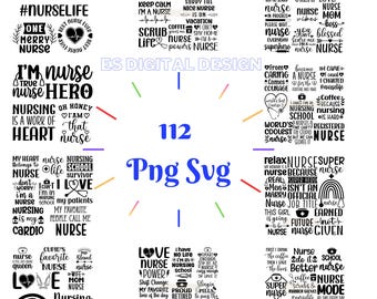 Krankenschwester SVG PNG Bundle: Medizinischer Held Designs (Digitaler Download)