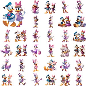 Donald und Daisy Png Bundle, Komfort Farben, Daisy Duck und Donald Duck T-Shirt, Besties T-Shirt, Disney verliebt, Minnie Bow Kokette, Geschenk
