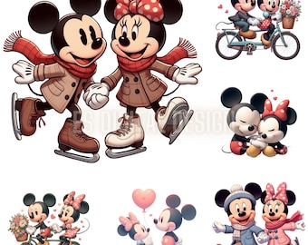 Mickey and Minnie Mouse PNG Bundle, Disney Clip Art (Digital Download)