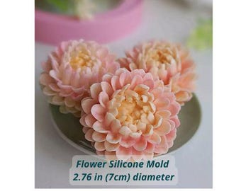 3D Blumen Silikonform | Große Blume Aster Silikonform für Schokoladenfondant Marshmallow Kuchen Seifenform