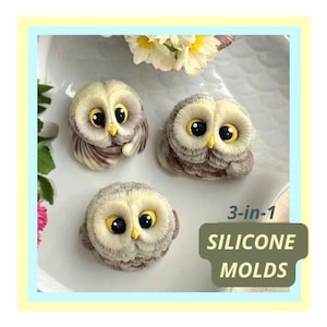 Owl Soap Mold Silicone 3D Little Owl Silicone Mold Mould for Soap Fondant Chocolate Resin DIY Candle Making | Owl Silicone Form Молд Сова