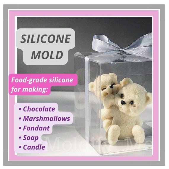 Silicone Mold Teddy Bears Bear Mould for Fondant Chocolate Soap