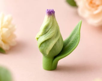 Lisianthus Knospe Silikonform, geschlossene Lisianthus Form, Eustoma Blütenknospe Silikonform, realistische Blumenform, weiches, lebensmittelechtes Silikon