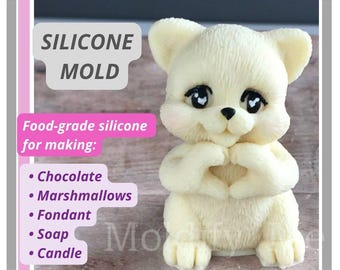 3D Katze Silikonform für Schokoladenkuchen Topper Jäten handgemachte Seife Kerze Kundenspezifische Silikonformen Form