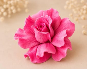 XL Silikonform für französische Rosen, 12,7 cm (5 Zoll) große Silikonform für Blumen, extra große Rosenform für Zefir Zephur Marshmallow-Schokolade